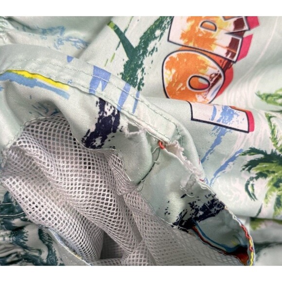 Spicy Tuna Florida Print Swim Trunks Shorts XL Palm Trees Compass - Picture 10 of 10